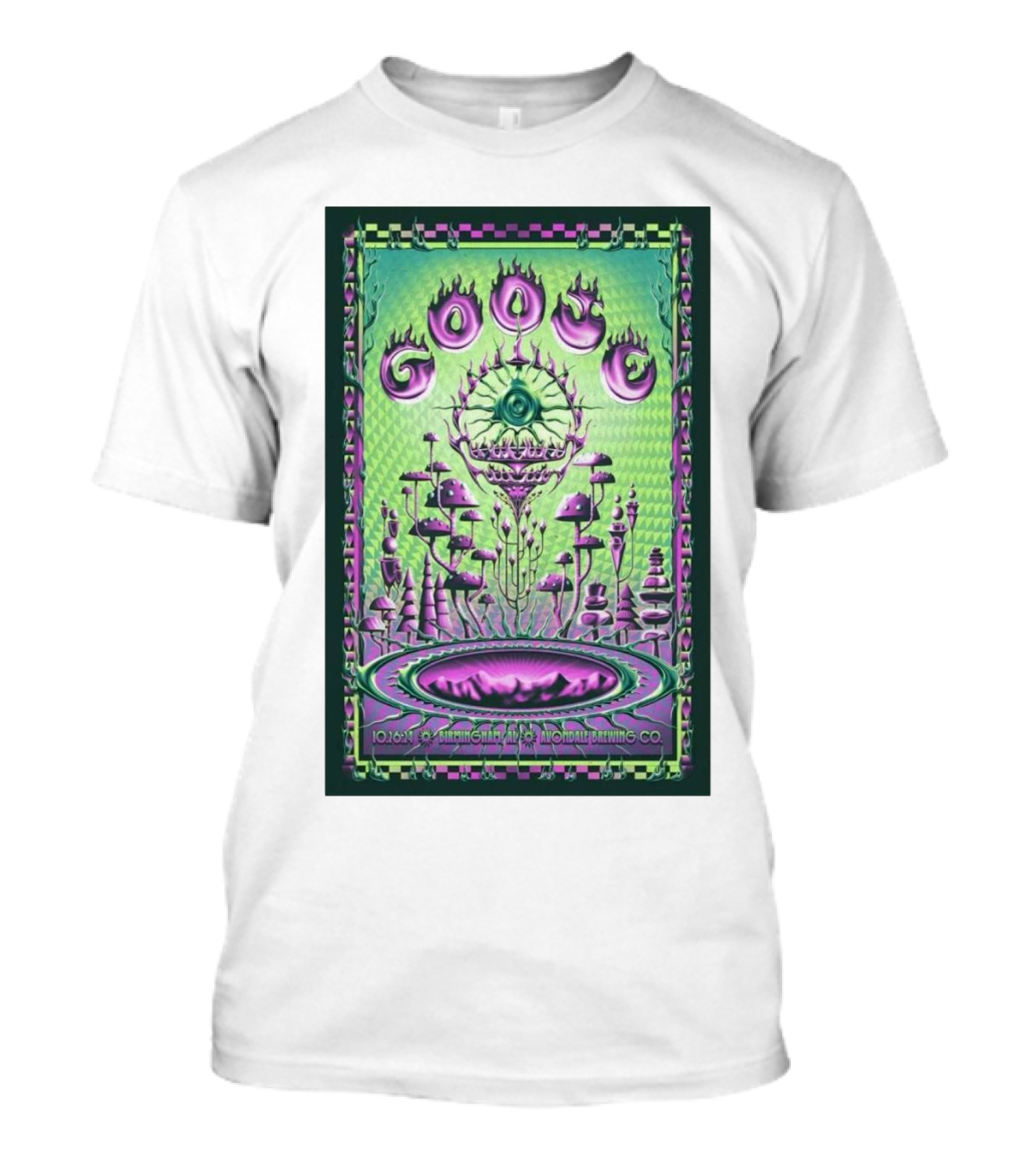Goose Tour Avondale Brewing Company Birmingham AL Oct 26 2024 Poster Art Psychedelic Eye T-Shirt