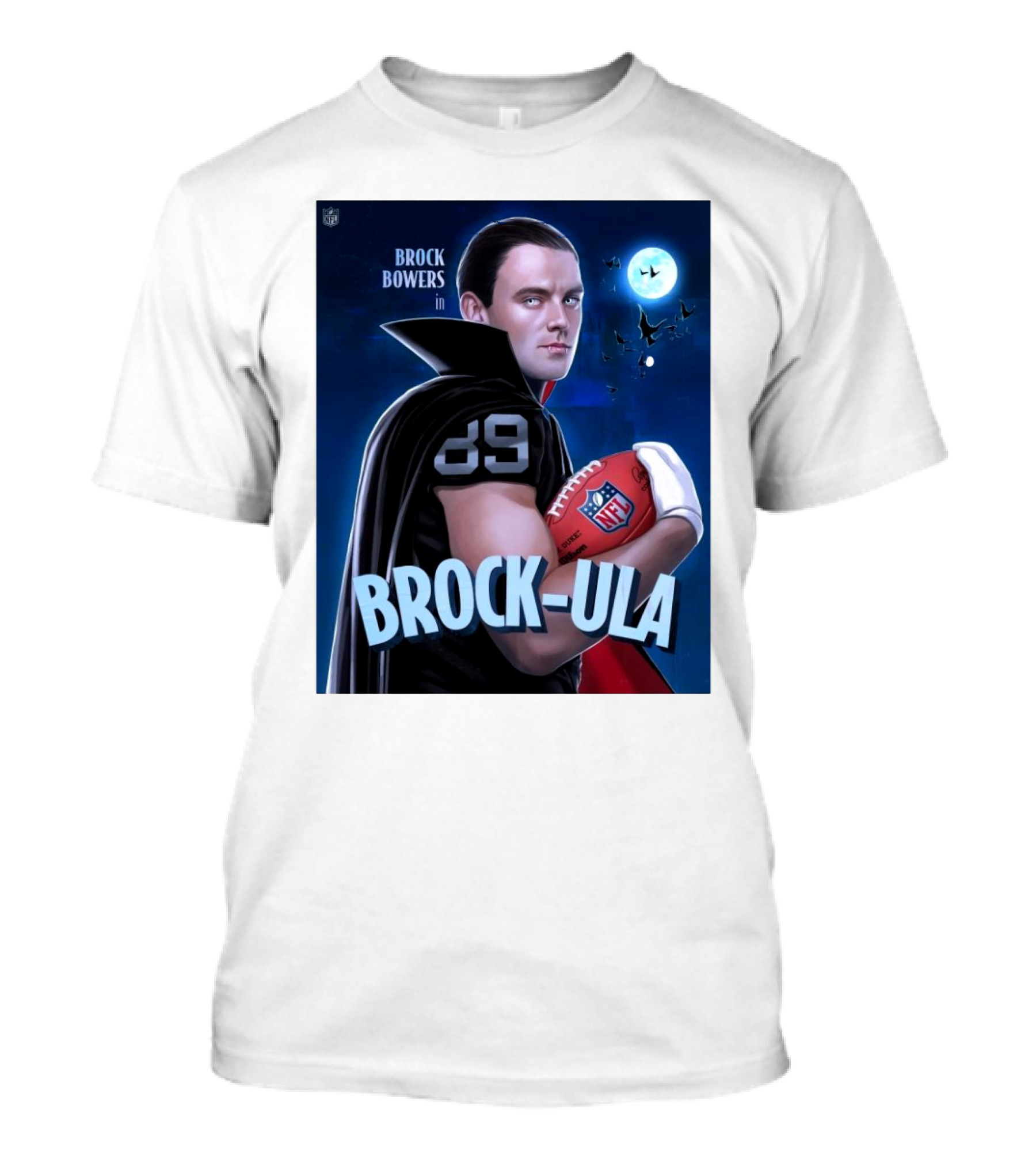 BROCK BOWERS In BROCK-ULA NFL Football Vampire T-Shirt