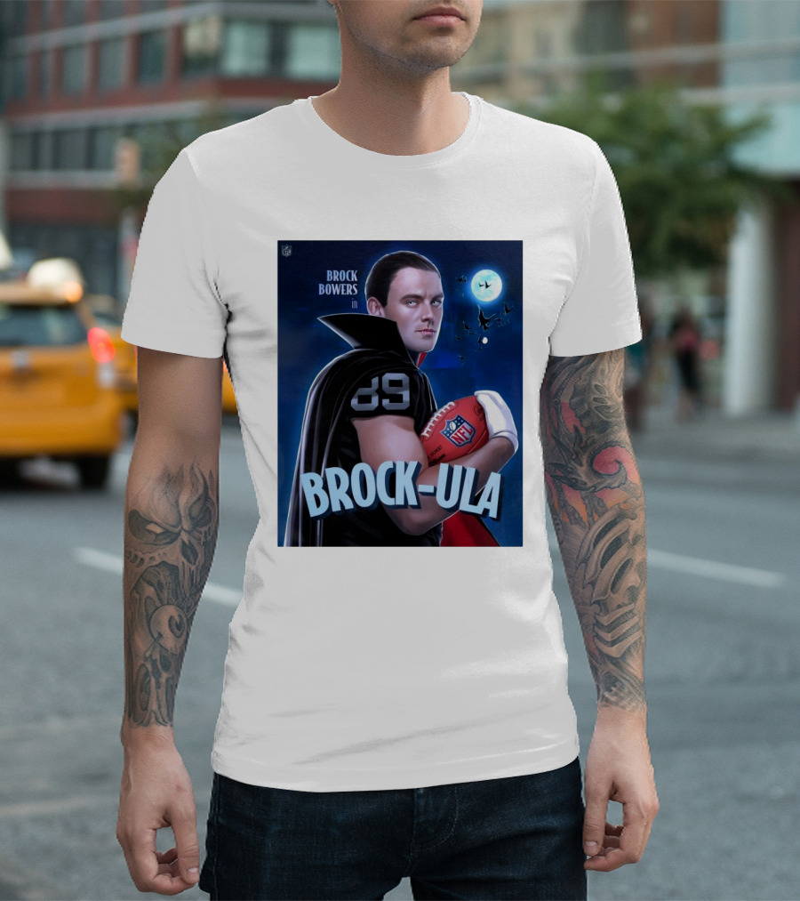 BROCK BOWERS In BROCK-ULA NFL Football Vampire T-Shirt