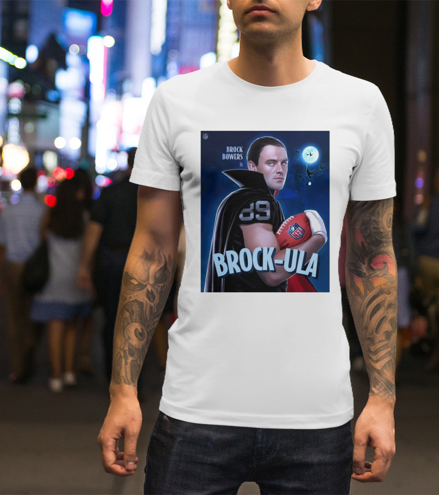 BROCK BOWERS In BROCK-ULA NFL Football Vampire T-Shirt