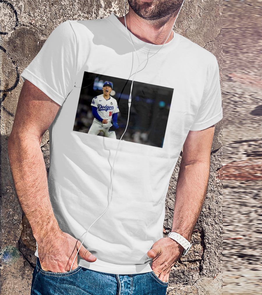 Los Angeles Dodgers Yoshinobu Yamamoto Dialed In World Series Excitement T-Shirt