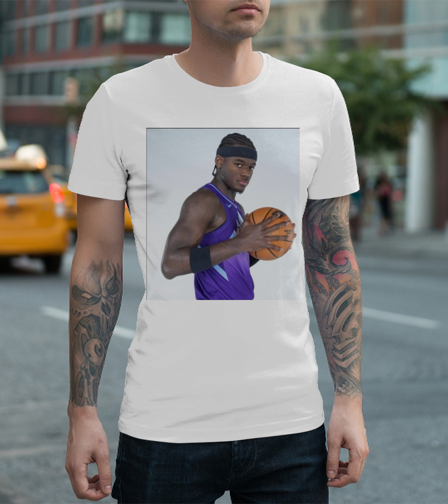 Prayers Up To Taylor Hendricks Utah Jazz NBA Player Holding Basketball T-Shirt
