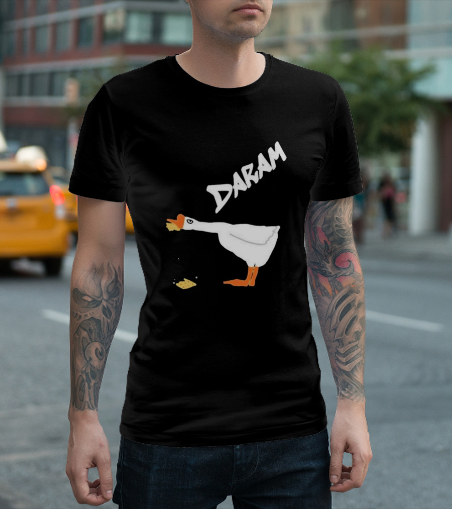 Goose Snack Humor Daram Goose Eating Cookie T-Shirt