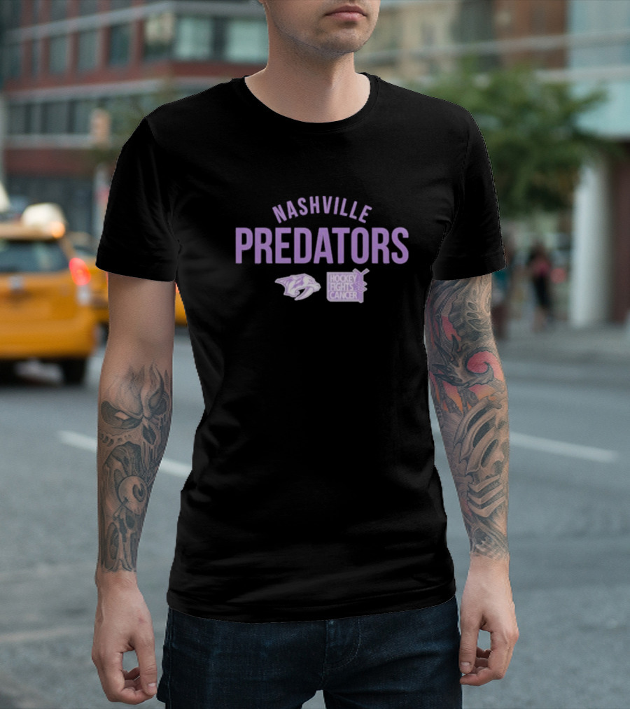 Nashville Predators Hockey Fights Cancer T-Shirt