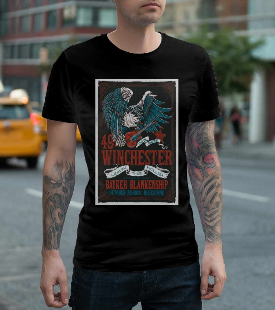 49 Winchester Live in Concert Bluestone October 29 2024 with Special Guest Bayker Blankenship T-Shirt