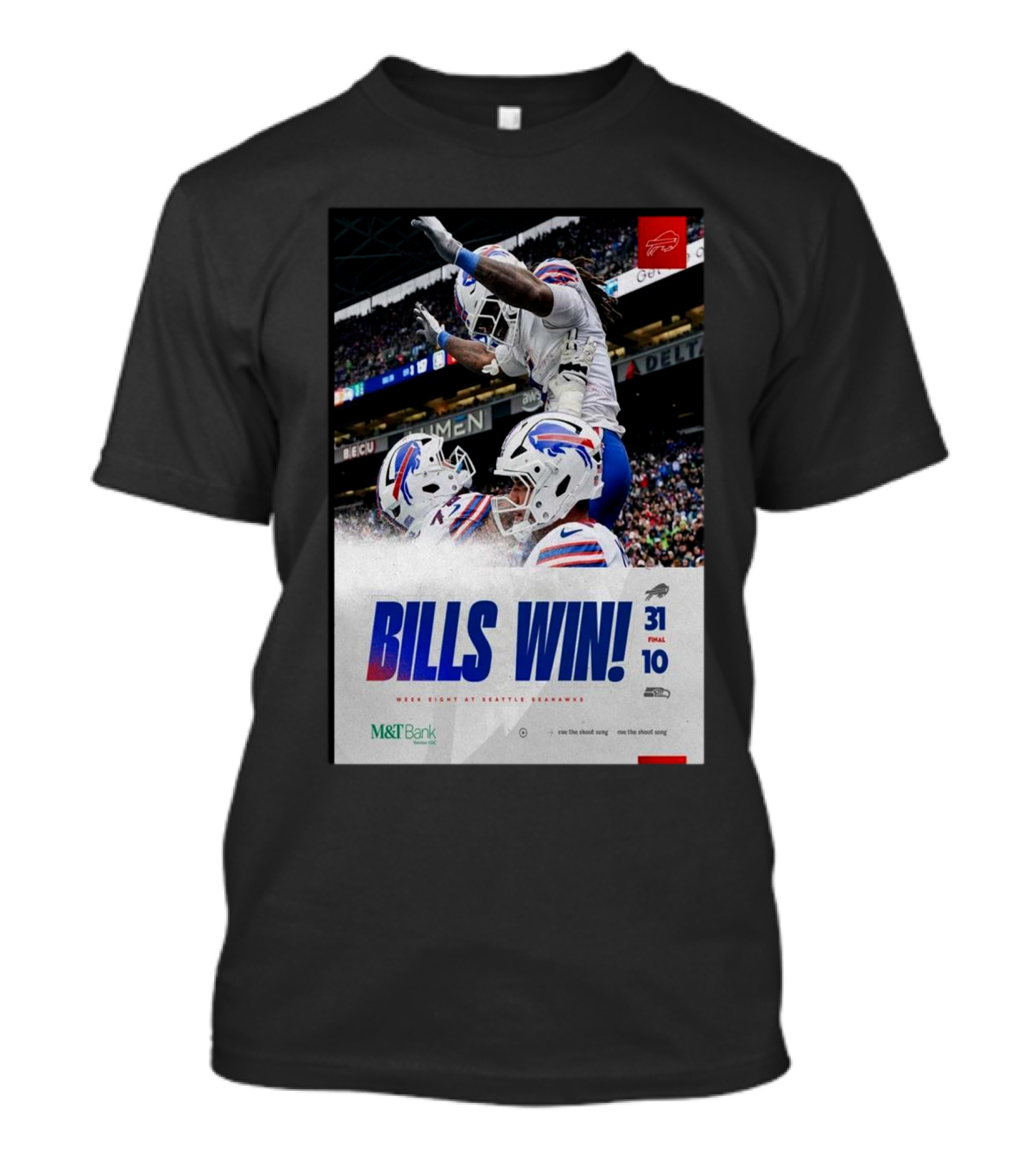 Bills Win Week Eight 31-10 At Seattle Seahawks 2024 NFL T-Shirt