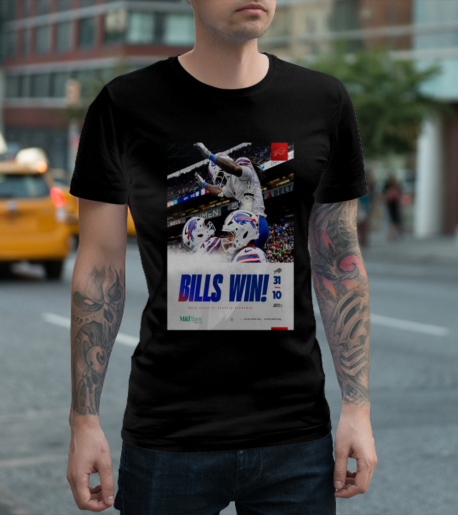 Bills Win Week Eight 31-10 At Seattle Seahawks 2024 NFL T-Shirt