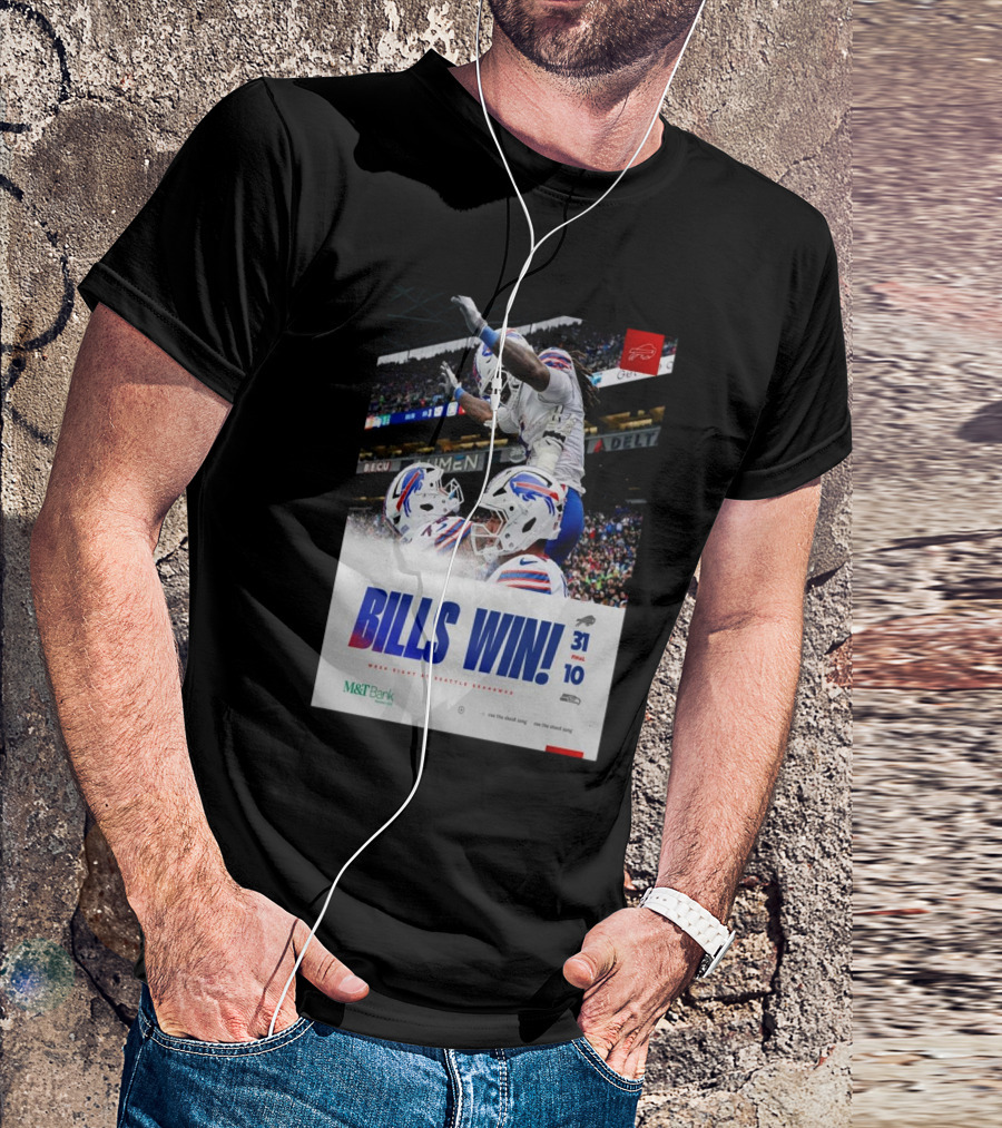 Bills Win Week Eight 31-10 At Seattle Seahawks 2024 NFL T-Shirt