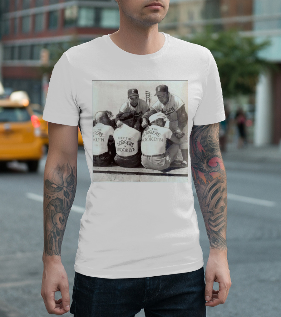 Brooklyn Dodgers Keep the Dodgers in Brooklyn Baseball Team Unity Photo T-Shirt