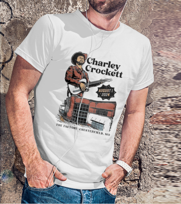 Charley Crockett Live At The Factory Chesterfield Missouri August 1 T-Shirt