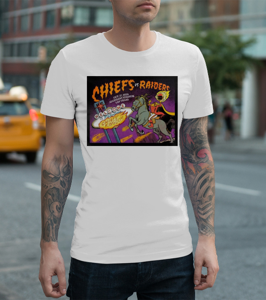 Chiefs Vs Raiders Welcome To Fabulous Chiefs Kingdom Oct 27 2024 Allegiant Stadium Las Vegas T-Shirt