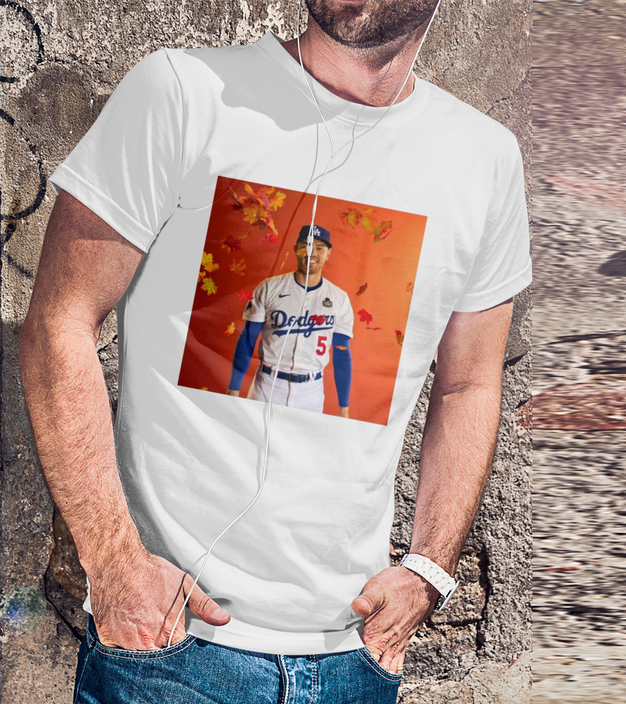 Freddie Freeman Unbe-Leaf-Able Los Angeles Dodgers Autumn Spirit T-Shirt