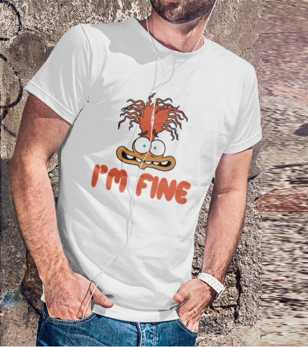 Mel Mitchell Inside Out 2 Character Anxiety I'm Fine Rugrats Mashup T-Shirt