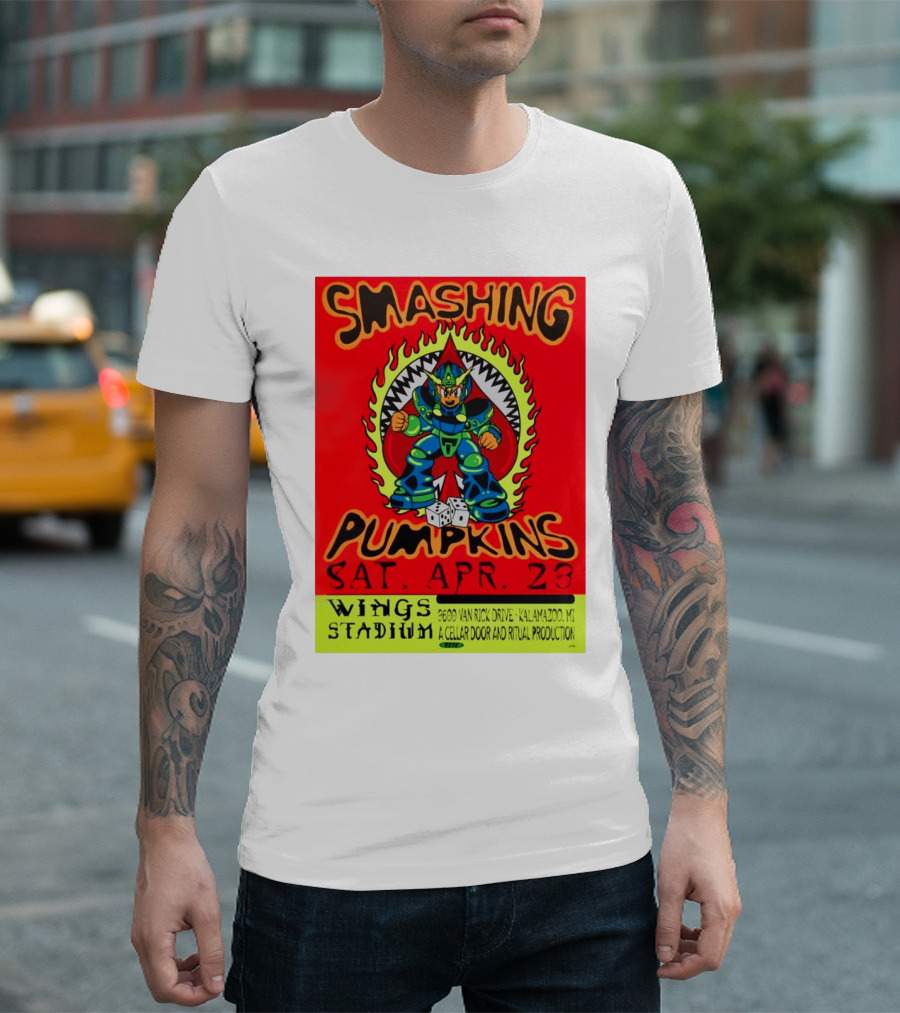 Smashing Pumpkins Wings Stadium Kalamazoo MI Sat Apr 23 A Cellar Door and Ritual Production T-Shirt
