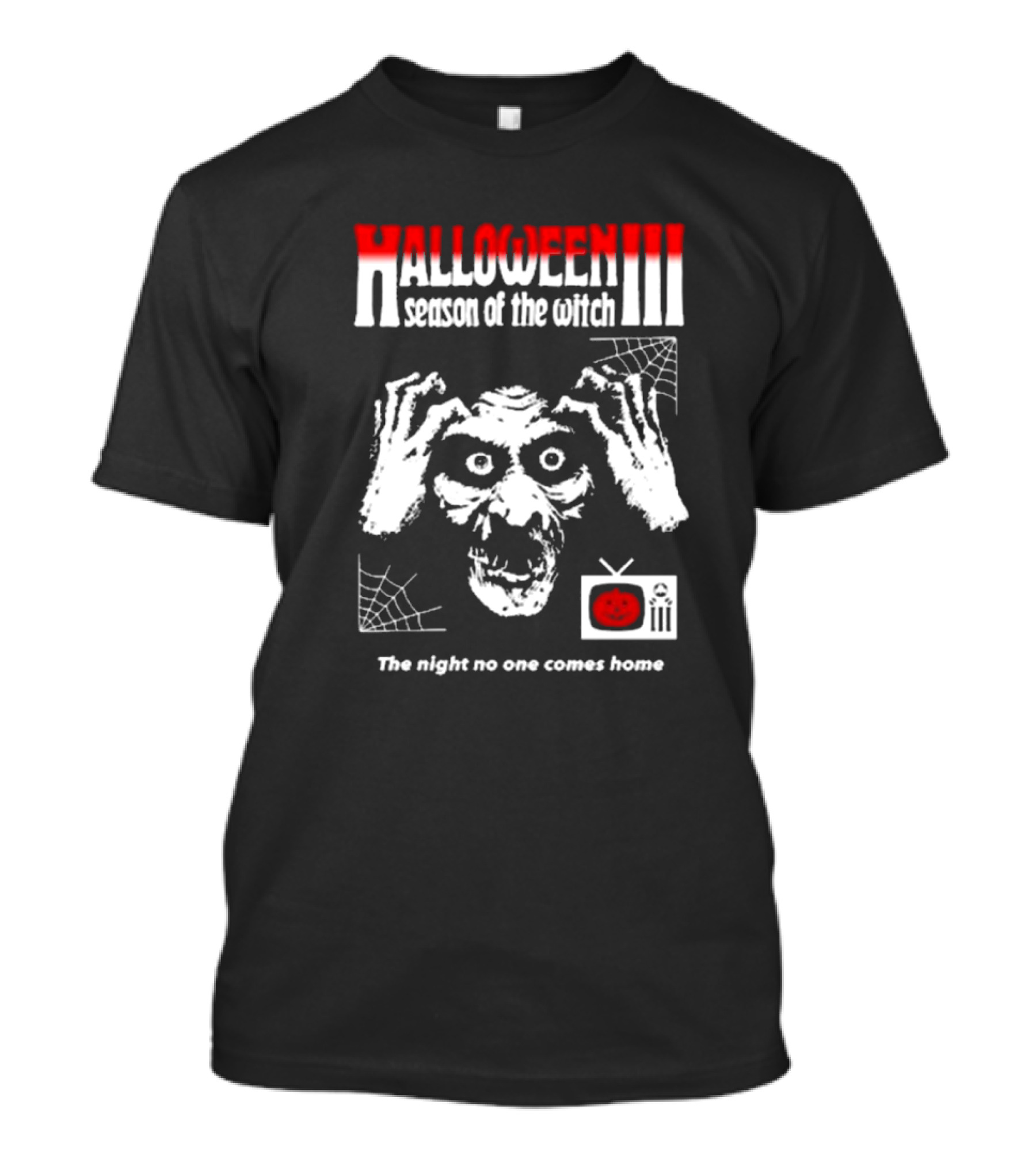 Halloween III Season Of The Witch The Night No One Comes Home Silver Shamrock Spooky TV And Webs T-Shirt