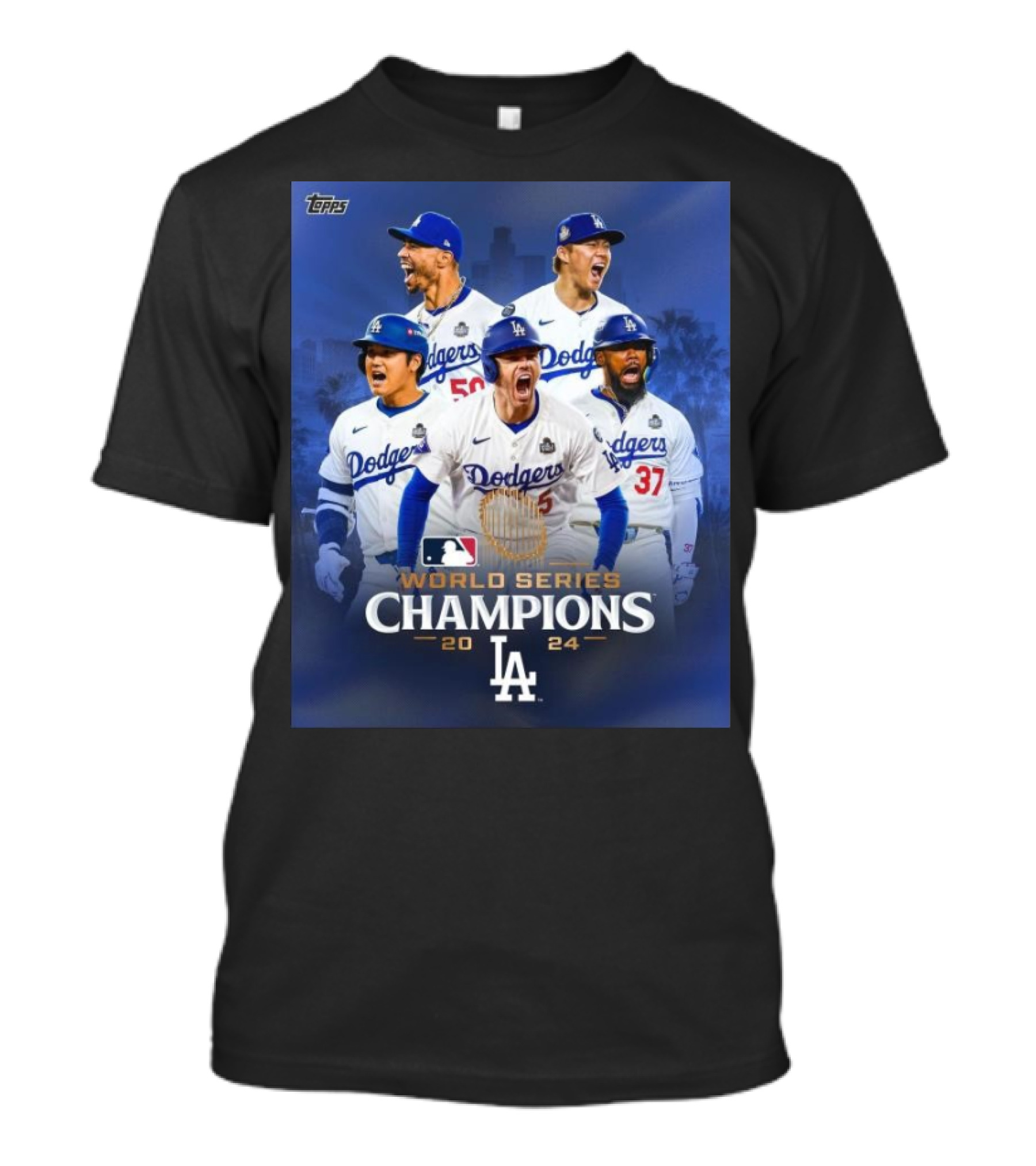 Topps Los Angeles Dodgers 2024 World Series Champions T-Shirt