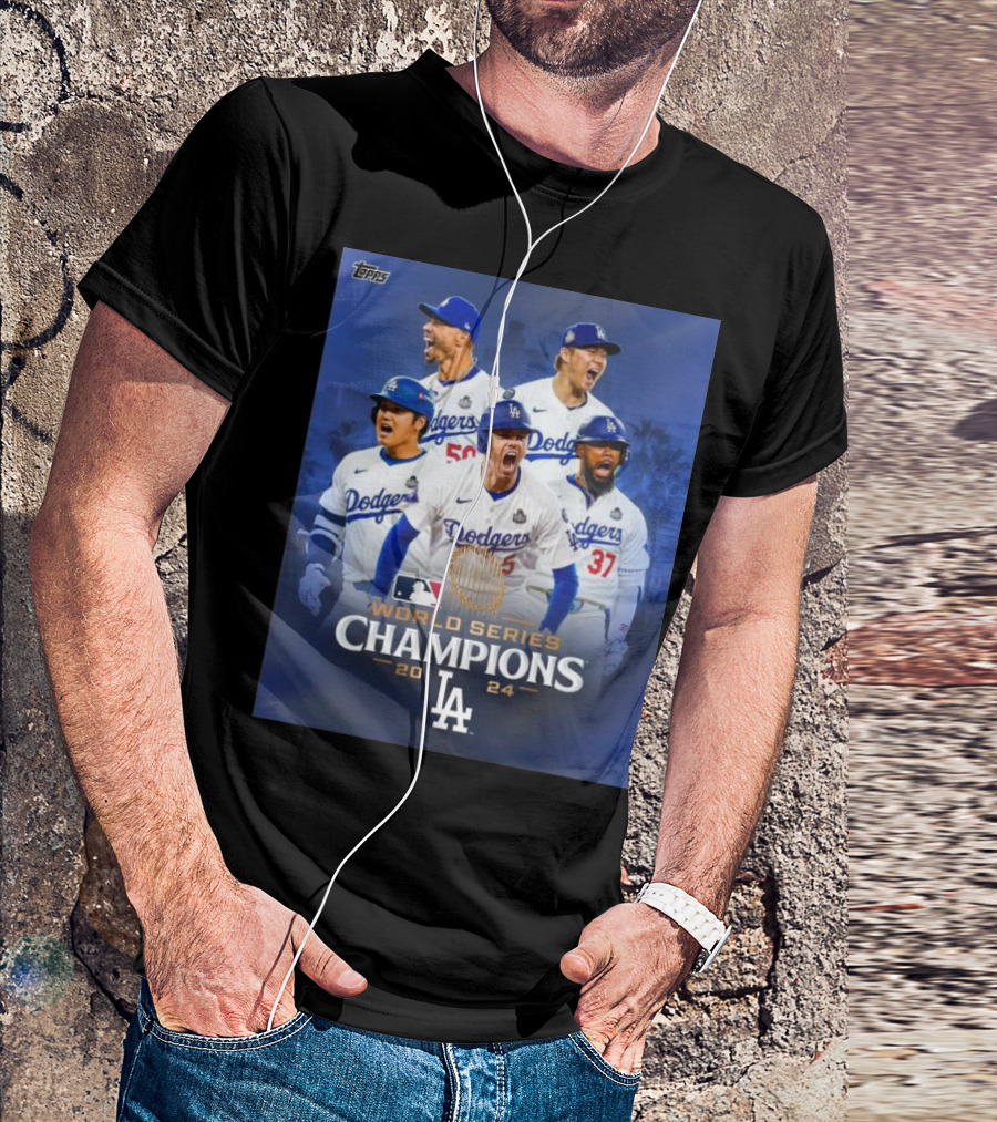 Topps Los Angeles Dodgers 2024 World Series Champions T-Shirt