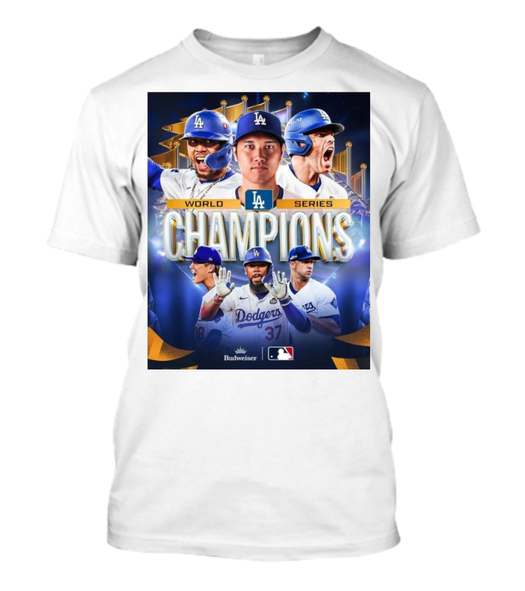 World Series Champions Los Angeles Dodgers Budweiser MLB T-Shirt
