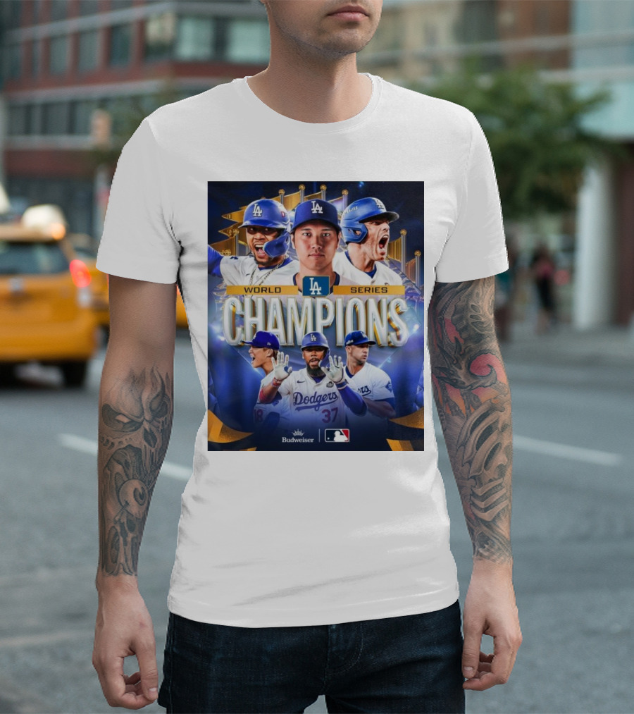 World Series Champions Los Angeles Dodgers Budweiser MLB T-Shirt