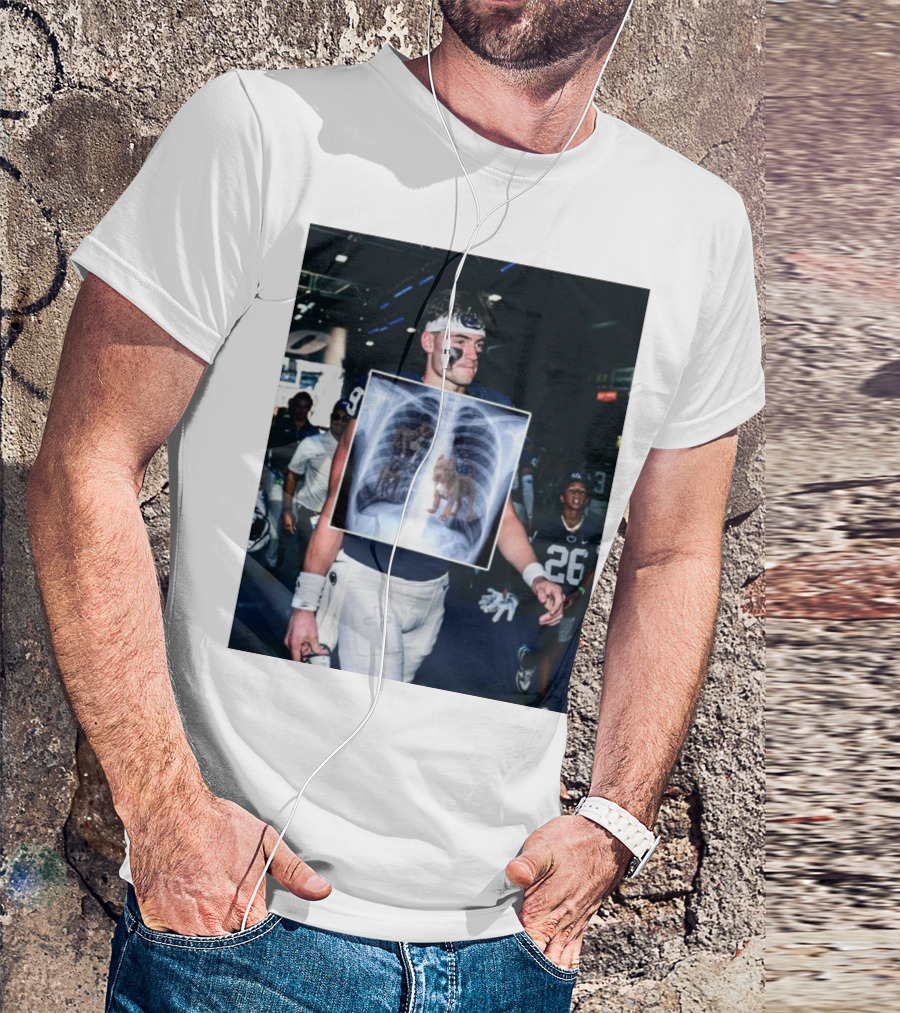 Penn State Football Beau Pribula X-Ray Lion Inside T-Shirt