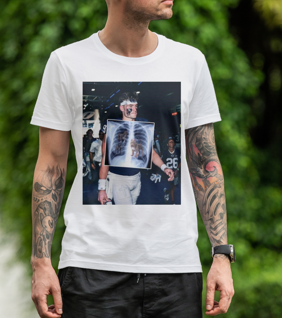 Penn State Football Beau Pribula X-Ray Lion Inside T-Shirt