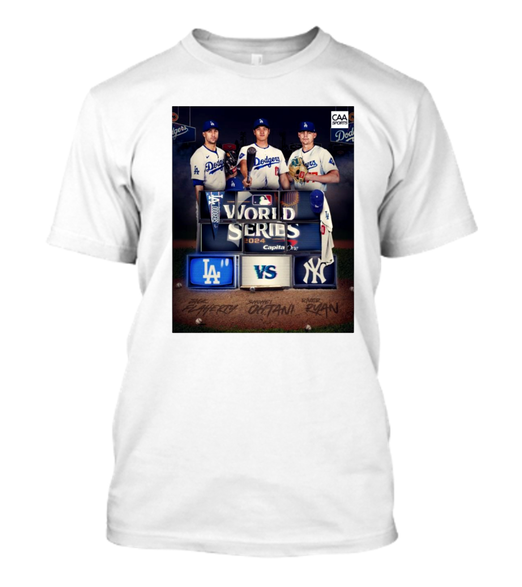 CAA Sports MLB World Series 2024 Los Angeles Dodgers Vs New York Yankees Capital One Finale T-Shirt