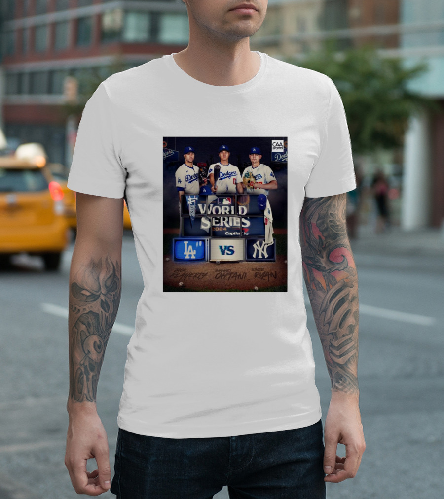 CAA Sports MLB World Series 2024 Los Angeles Dodgers Vs New York Yankees Capital One Finale T-Shirt