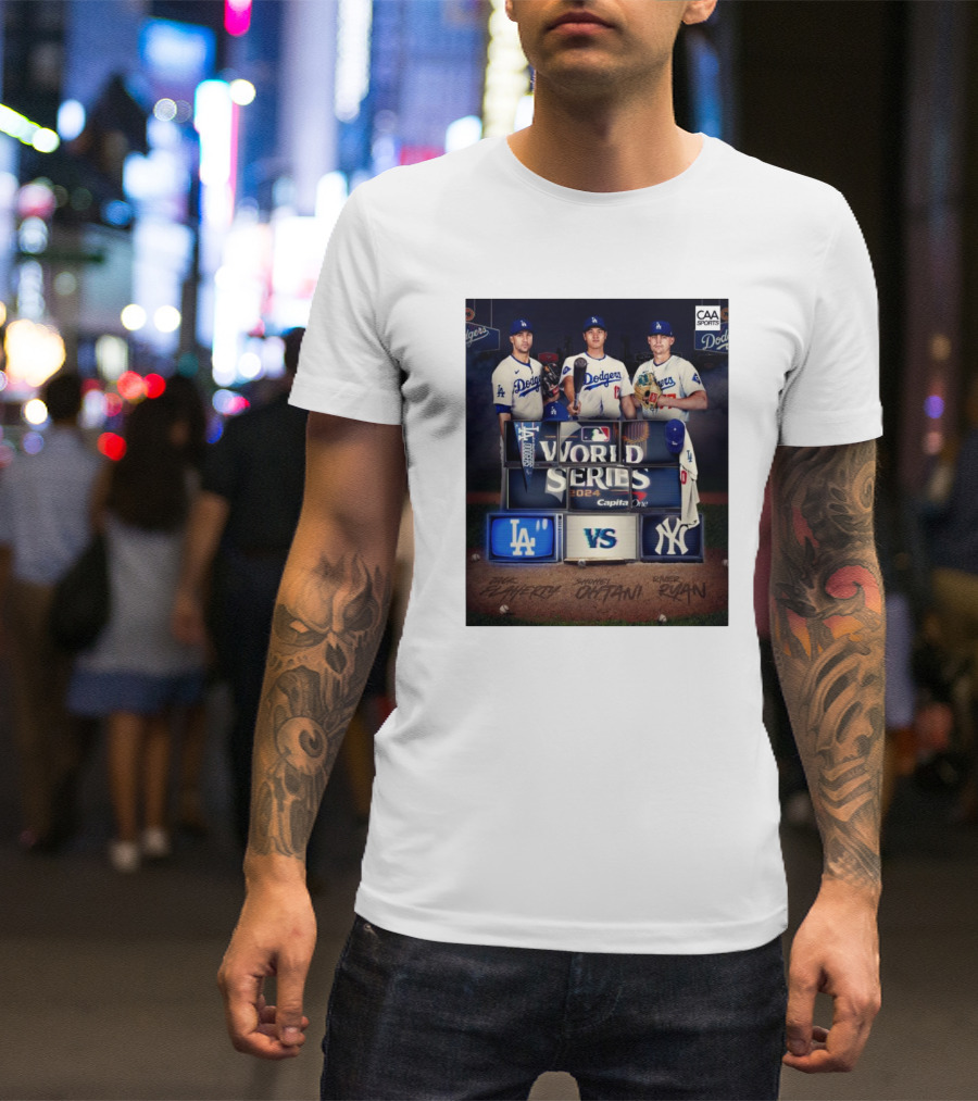 CAA Sports MLB World Series 2024 Los Angeles Dodgers Vs New York Yankees Capital One Finale T-Shirt