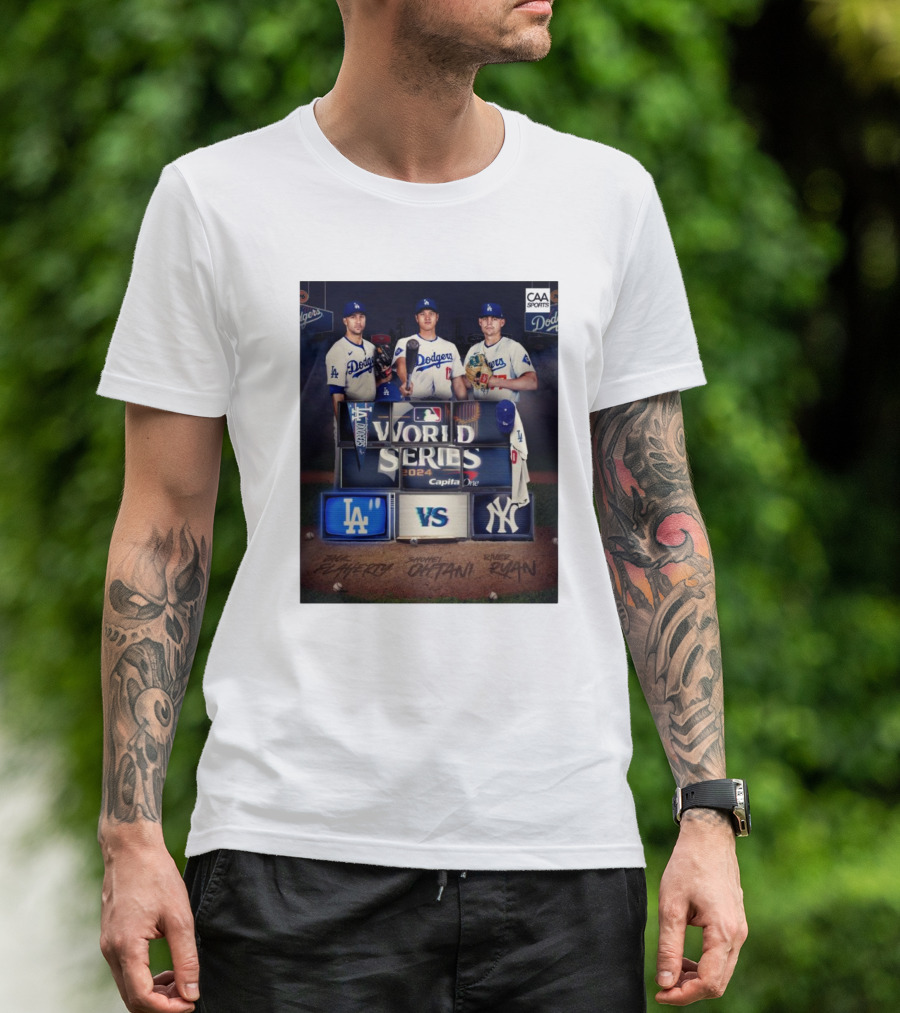 CAA Sports MLB World Series 2024 Los Angeles Dodgers Vs New York Yankees Capital One Finale T-Shirt