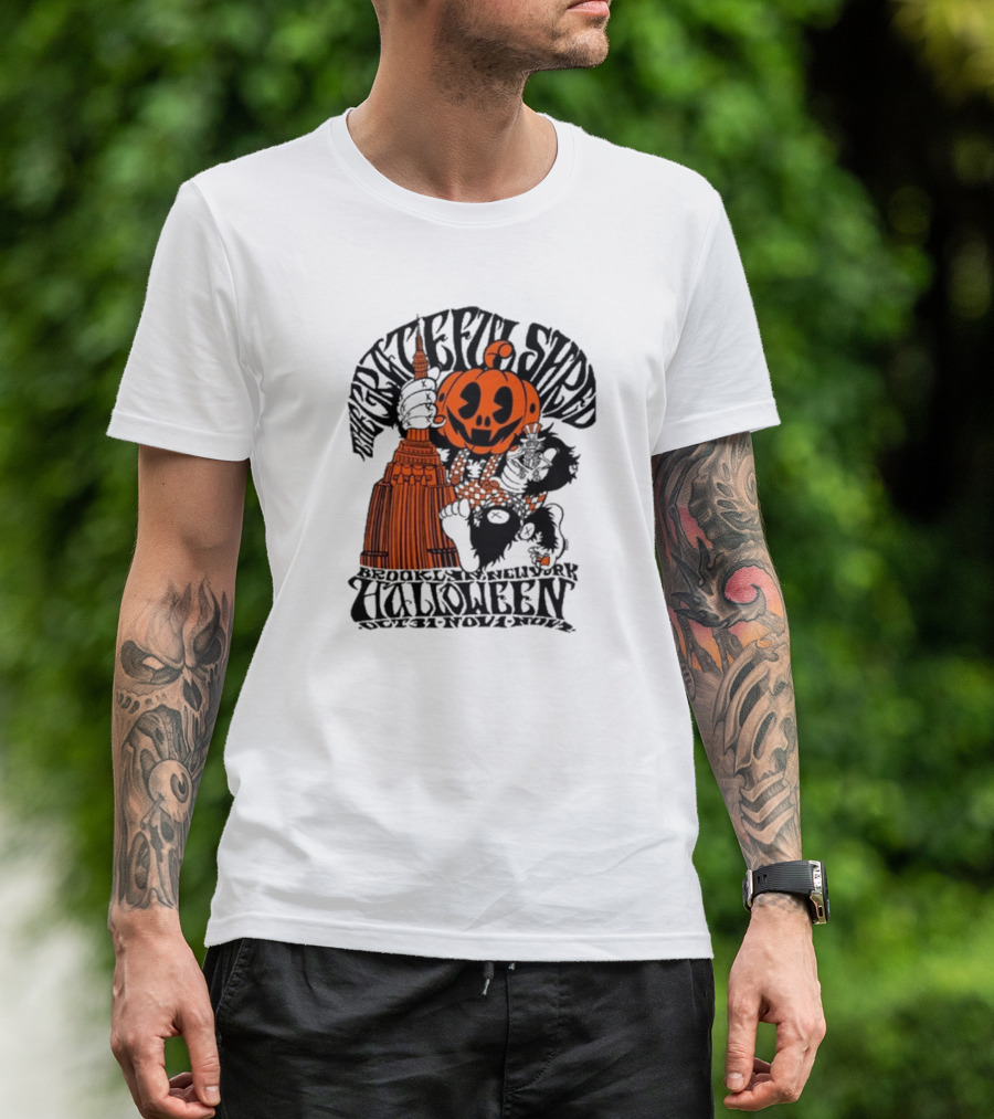 Grateful Shred Halloween Brooklyn New York Oct 31-Nov 1 2024 Pumpkin King Kong Tower T-Shirt