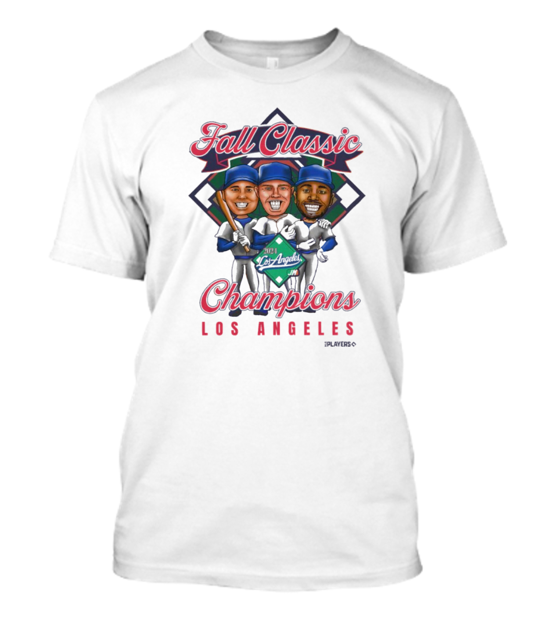 Los Angeles Fall Classic Champions 2024 Players Caricatures MLB T-Shirt
