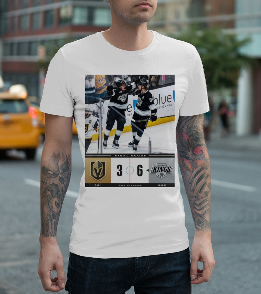 Vegas Golden Knights vs Los Angeles Kings 3-6 Final Score NHL 2024 Season T-Shirt