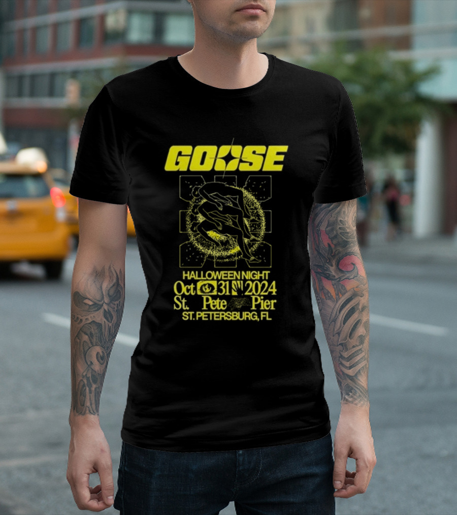 GOOSE Halloween Night 2024 St. Pete Pier St. Petersburg, FL October 31 T-Shirt