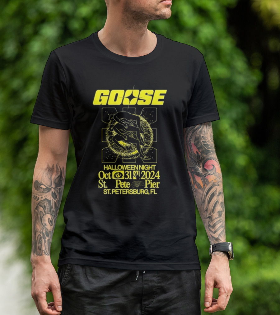 GOOSE Halloween Night 2024 St. Pete Pier St. Petersburg, FL October 31 T-Shirt