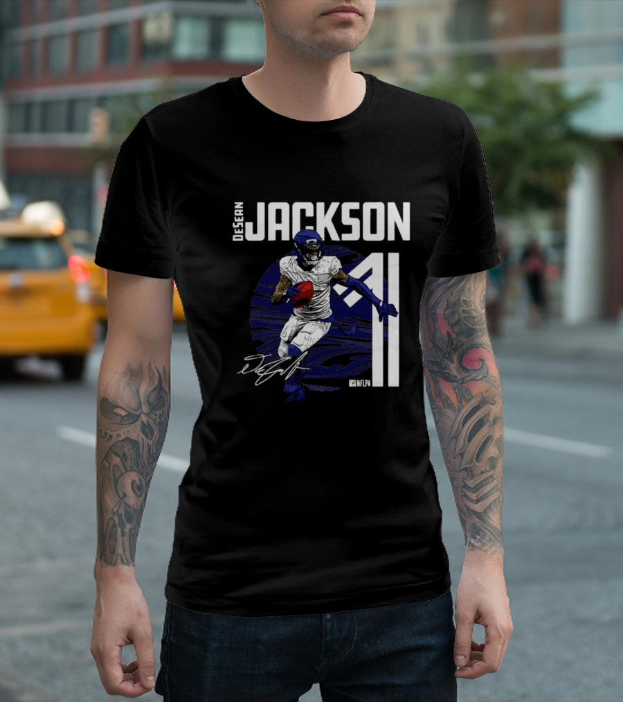 DeSean Jackson NFLPA Signature Baltimore Ravens Number 11 NFL T-Shirt