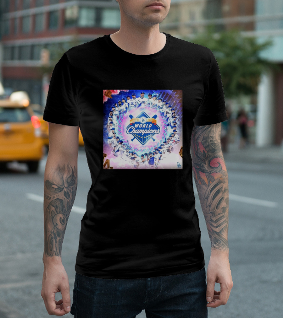 Los Angeles Dodgers 2024 MLB World Champions Team T-Shirt