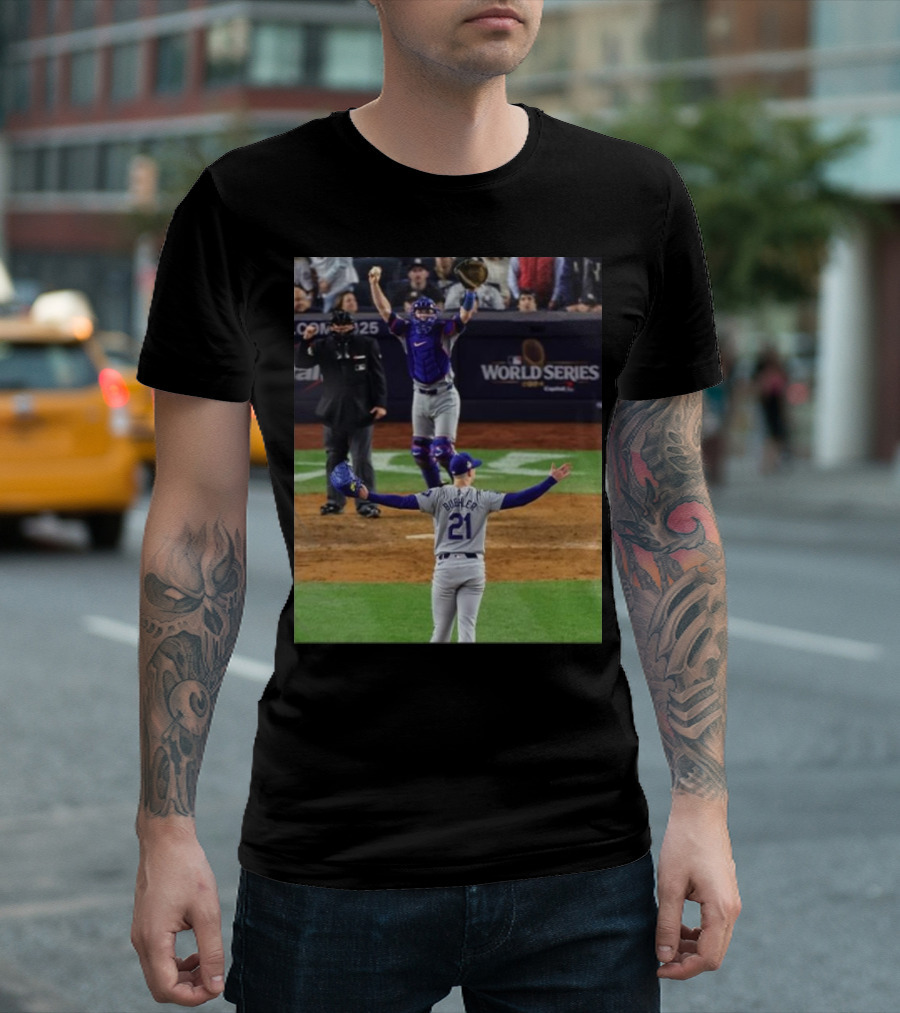Walker Buehler World Series Champions 21 Celebration T-Shirt