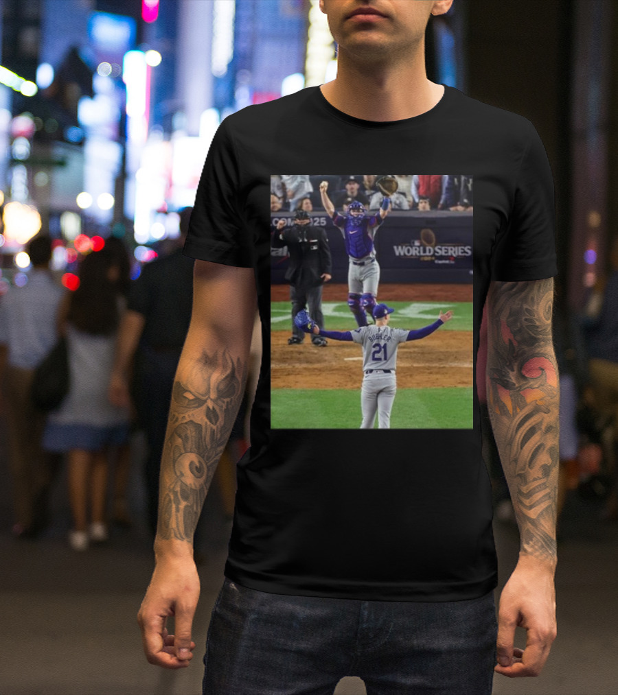 Walker Buehler World Series Champions 21 Celebration T-Shirt