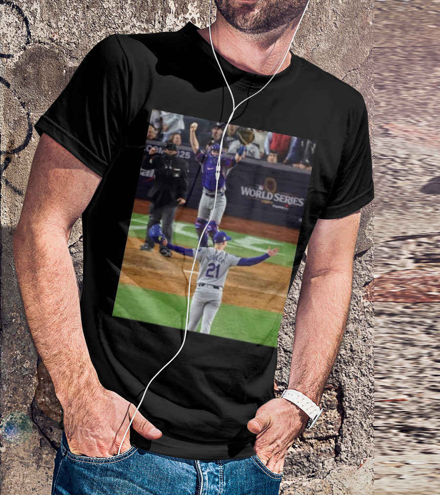 Walker Buehler World Series Champions 21 Celebration T-Shirt