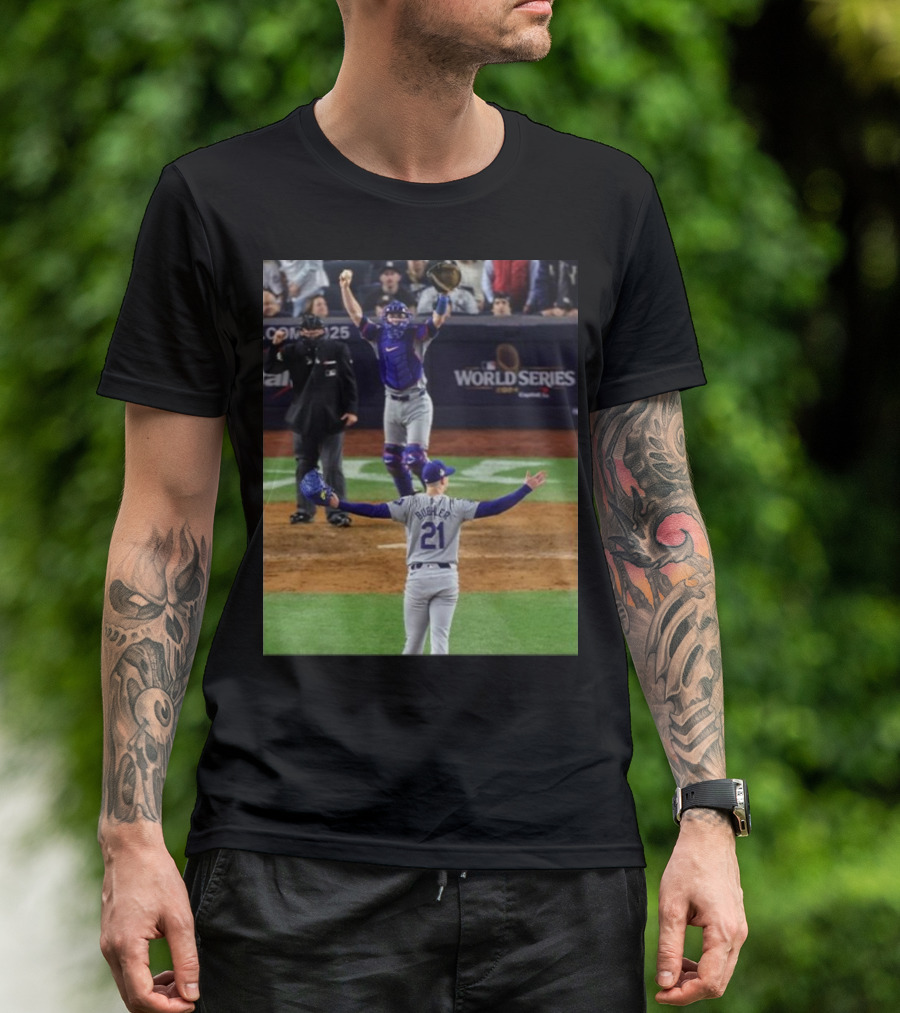 Walker Buehler World Series Champions 21 Celebration T-Shirt
