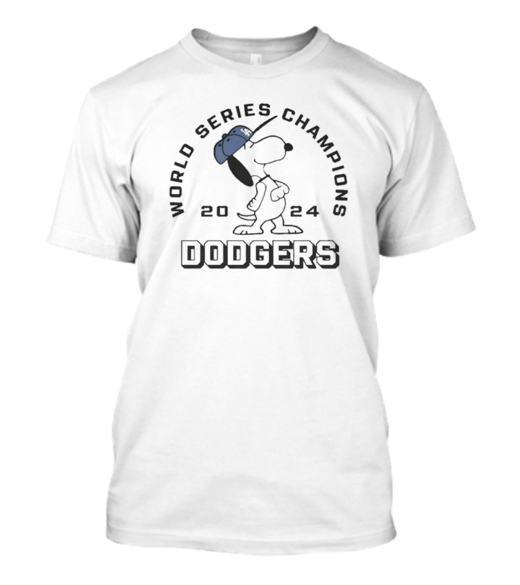 World Series Champions 2024 Dodgers Snoopy Los Angeles MLB T-Shirt