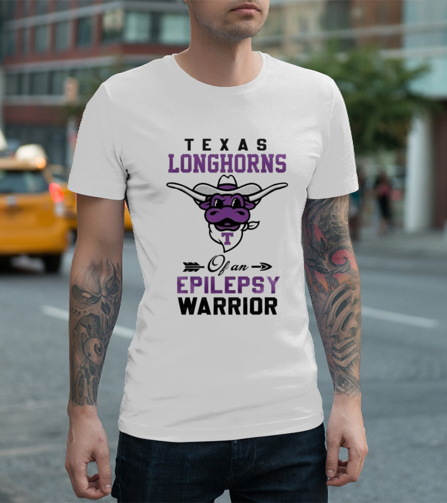 Texas Longhorns Epilepsy Warrior Cow Mascot T-Shirt