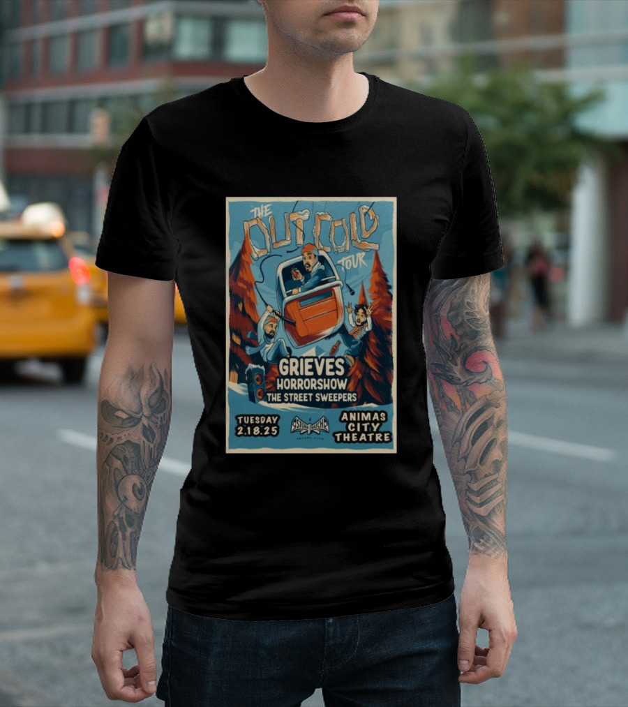 Grieves Horrorshow The Street Sweepers Out Cold Tour 18 February 2025 Animas City Theatre T-Shirt