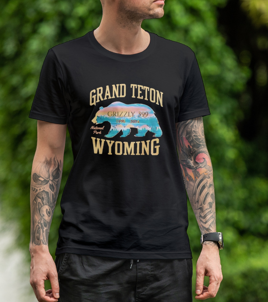 Grand Teton Wyoming Grizzly 399 National Park 1996-2024 T-Shirt