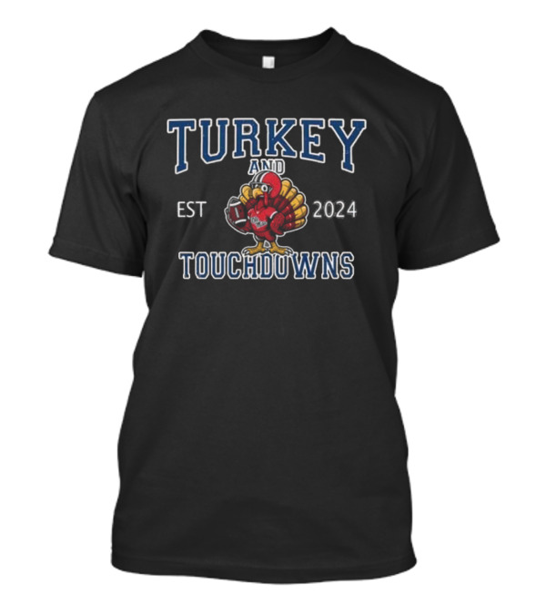 Ole Miss Rebels Hotty Toddy Turkey And Touchdowns Est T-Shirt