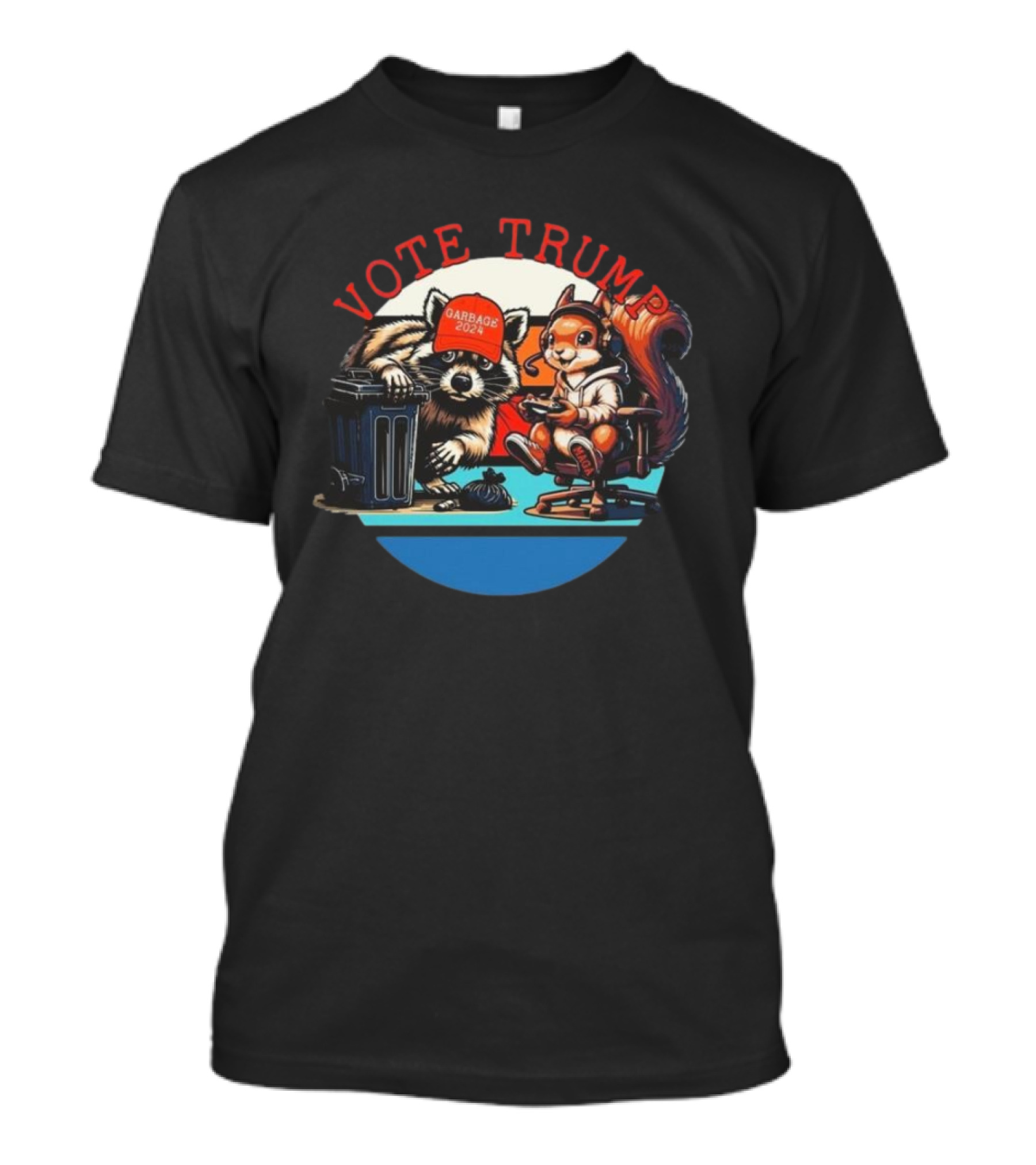 Vote Trump Garbage 2024 Raccoon And Squirrel T-Shirt