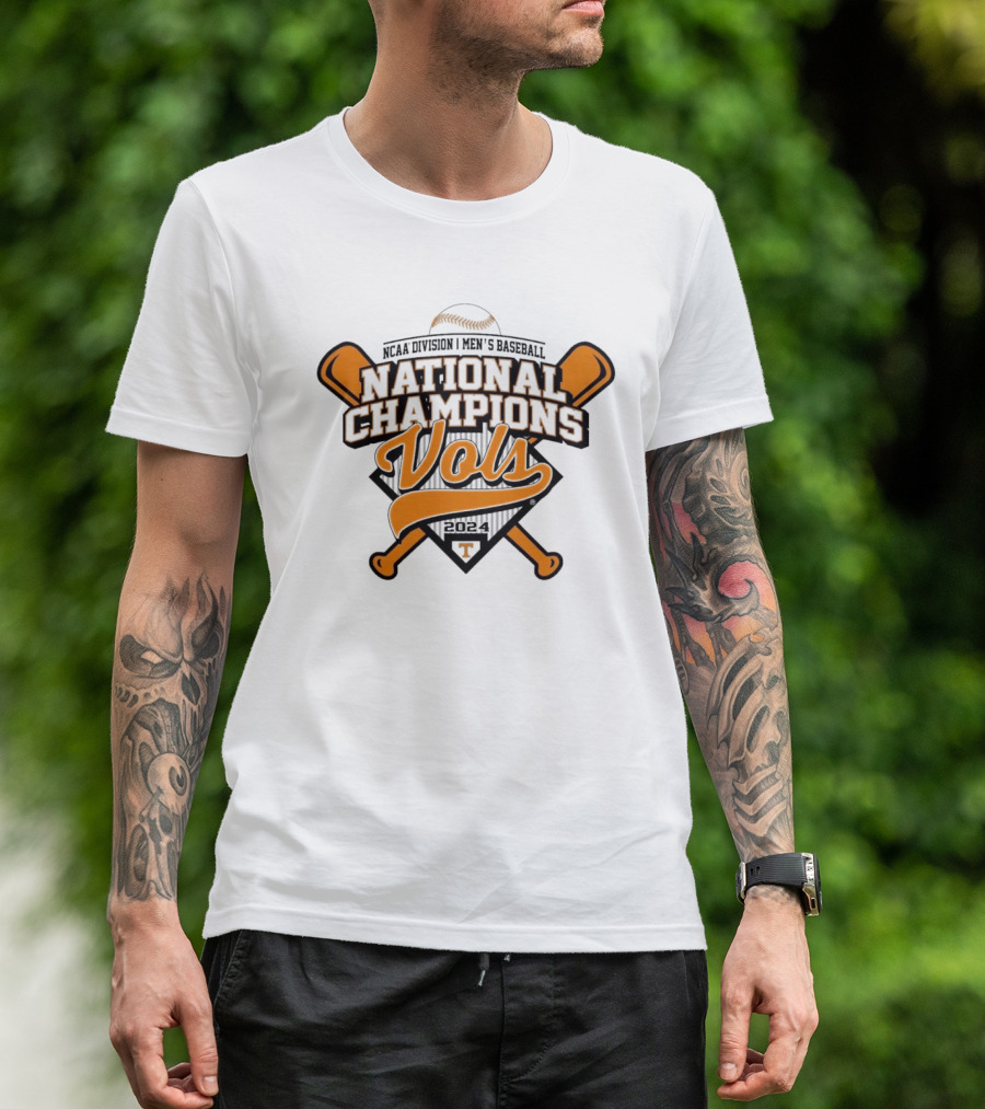 NCAA Division I Men's Baseball 2024 National Champions Vols Tennessee T-Shirt