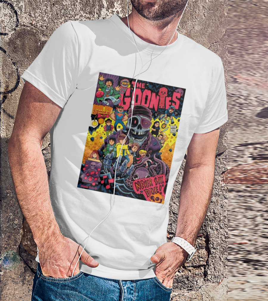 The Goonies Booby Trap Comics Never Say Die Adventure Comic Cover T-Shirt