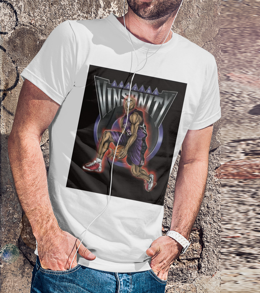 Amazing Vinsanity Toronto Raptors Half Man Half Amazing Air Canada T-Shirt