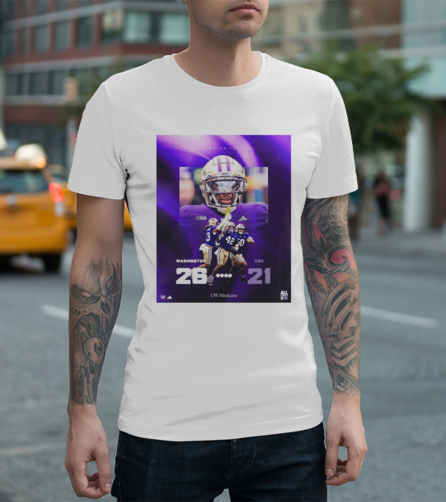 Washington Huskies 26-21 Victory Against USC Trojans 19 Straight At The Crib T-Shirt